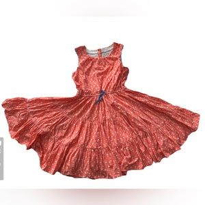 Mini Boden Sleeveless Pink Floral Pattern Twirl dress - 11-12 Y